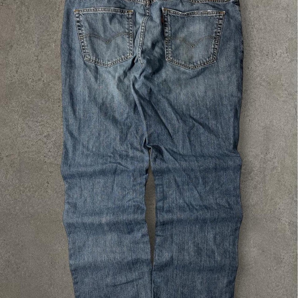 2000s baggy levi denim jeans blue washed